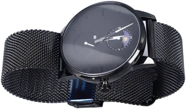 męski zegarek kwarcowy z fazą księżyca męski cienki zegarek kwarcowy