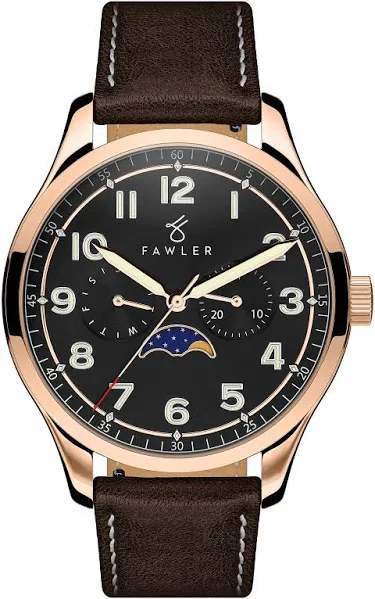 Fawler Zegarek z fazą Księżyca Felice Orrin