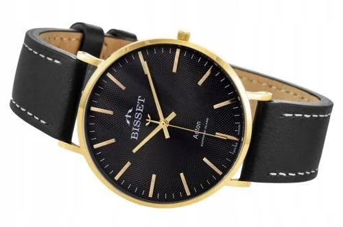 Szwajcarski Zegarek męski Bisset BIS1930 szafir box +Grawer