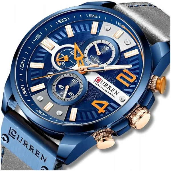 Zegarek Męski Curren Klasyczny Chronograf Datownik