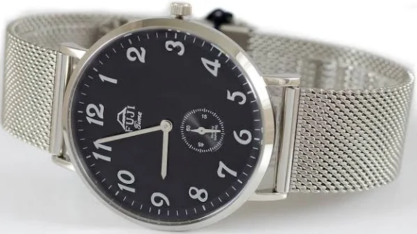 FUJI Time M7127QS - Modest - Męski - Zegarek na bransolecie mesh