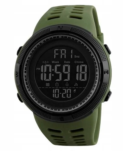 SKMEI 1251 reloj hombre zegarek sportowy mężczyzn budzik Chrono 5Bar wodoodporny zegarek cyfrowy
