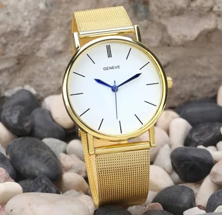 Zegarek Geneve Złota Bransoleta Z Oczkami